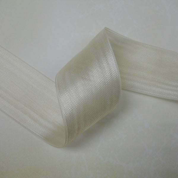 Tubolare in organza beige 45 mm per portaconfetti fai da te 