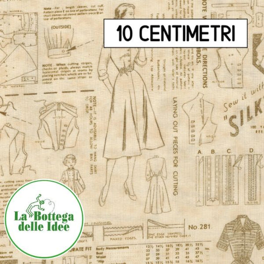 Fantasia "Sartoria" - fondo Beige - (var. 039)