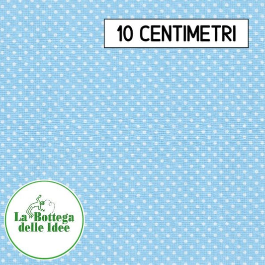 Fantasia Pois - Bianco su fondo Azzurro (Var. 137)