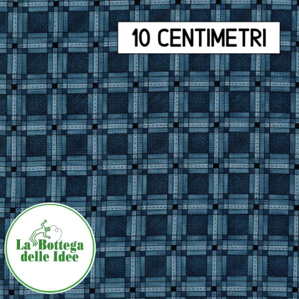 Fantasia Patchwork - fondo Blu (Var. 082)