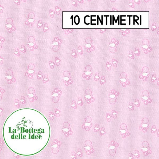 Tessuto Piquet Millerighe "Paperelle" - Rosa